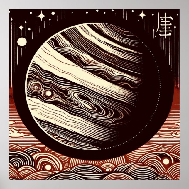 Poster FSF Jupiter Woodcut 2 (Devant)