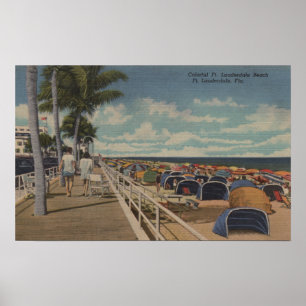 Poster Ft. Lauderdale, Floride - Vue de Ft. L.