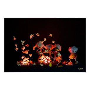 Poster Fubby dans l'explosion de pop-corn dans les trous 