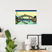Fuji sous le pont Mannen à Fukagawa Hokusai