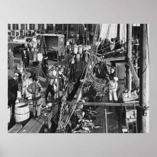 Poster Fulton Fish Market : 1939 (Devant)