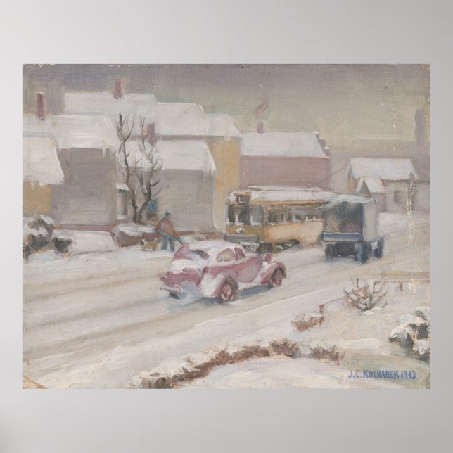 Poster Fulton Road Cleveland - Kulhanek 1943 Imprimer (Devant)