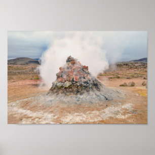 Poster Fumarole, Hverir Zone géothermique, Islande
