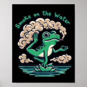 Poster Fumée De Citation Amusante Sur L'Eau Retro Grenoui