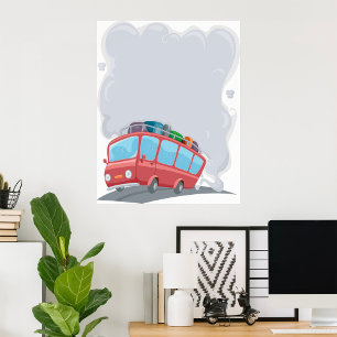 Poster Fumée des autobus de voyage