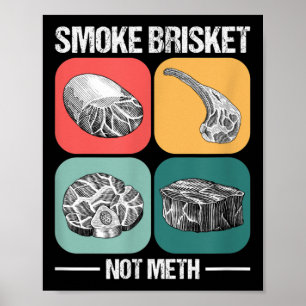 Poster Fumer Brisket Pas Drôle Brisket Bbq Grill