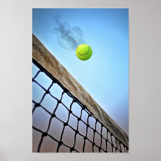 Poster Fumer Tennis Ball survoler Net (Devant)