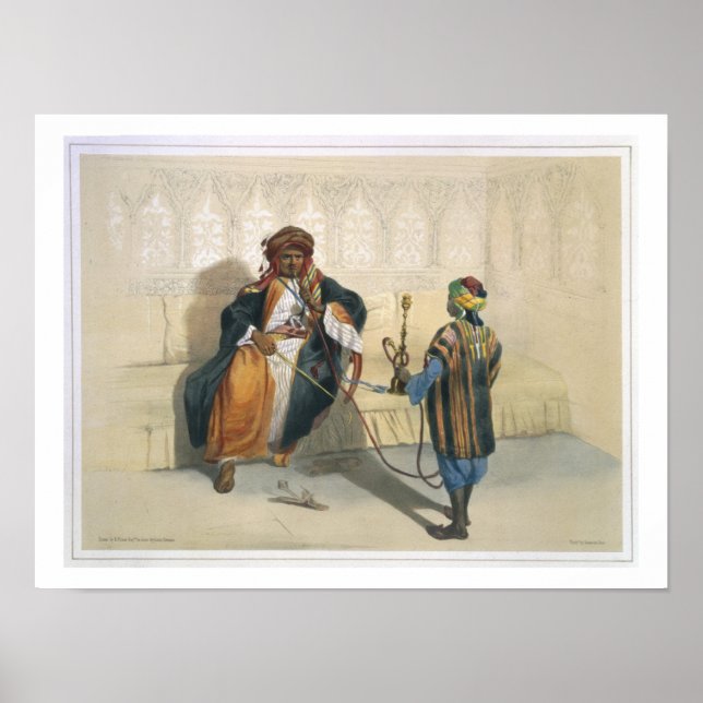 Poster Fumer un cheikh arabe, illustration de "Le Val (Devant)