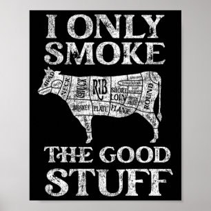 Poster Fumeur Barbecue Je Ne Fume Que Le Bon Truc