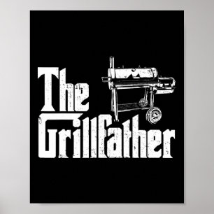 Poster Fumeur de grillades et chef de grill Grillfather g