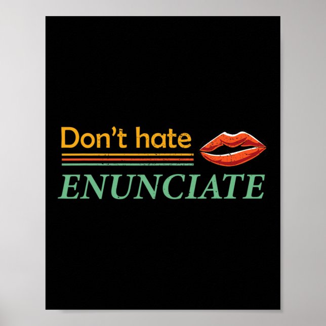 Poster Fun Asal Sign Language Lip Lecture Sourde Sensibil (Devant)