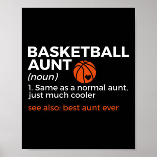 Poster Fun Basket Tante Définition Meilleure Tante Jamais