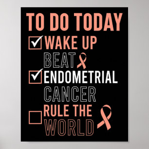 Poster Fun Beat Endometrial Cancer Rule the World - Survi
