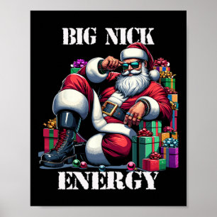 Poster Fun Big Nick Energy Fun Santa Claus Noël Noël Noël