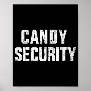 Poster Fun bonbon sécurité paresseux costume halloween