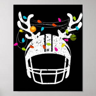 Poster Fun Casque Fun Noël Lumières Football