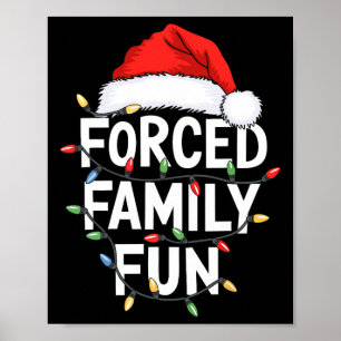 Poster Fun de famille forcé Hommes Femmes Enfants Pajamas