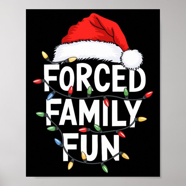 Poster Fun de famille forcé Hommes Femmes Enfants Pajamas (Devant)