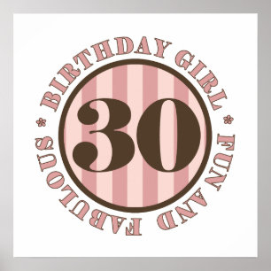 Poster Fun & Fabulous 30th Birthday Gifts