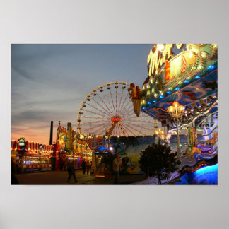 Poster Fun fair à Brême, Allemagne