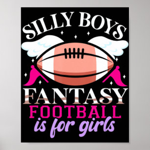 Poster Fun Imaginaire Football est pour filles femmes