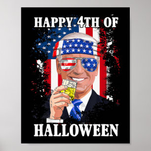 Poster Fun Joe Biden Happy Halloween Confus le Juillet