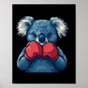 Poster Fun Koala Bear Boxe Pour Un Champion Et Boxing Lo