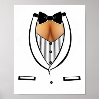 Poster Fun Ladies Cleavage Tuxedo Party Mardi Gras Tailga