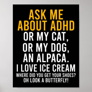 Poster Fun Me Demander À Propos De Adhd Autism Mental Hea