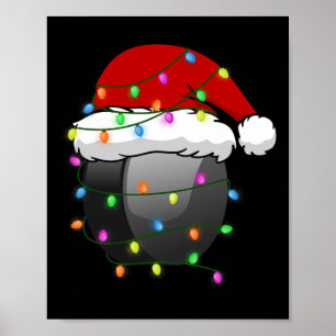 Poster Fun Noël Santa Hat Hockey Sport Xmas Boys Hommes