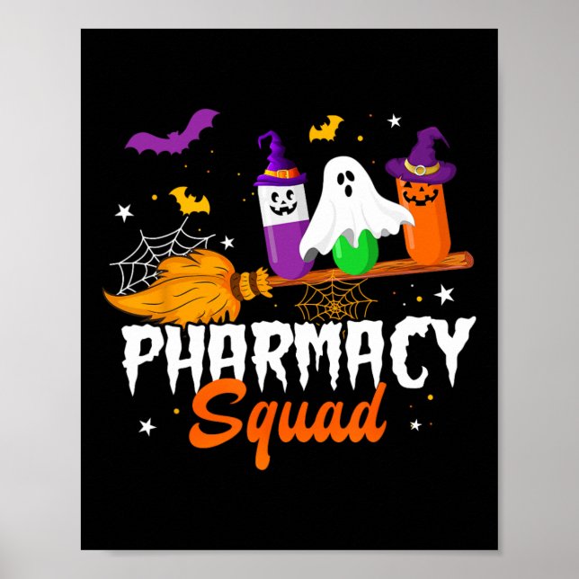 Poster Fun Pills Pharmad Squad Pharmacist Technicien Hal (Devant)