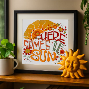 Poster Fun Retro voici l'Inspirivité du Soleil