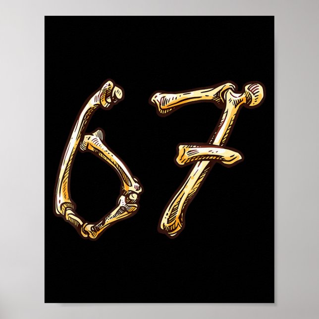 Poster Fun Six Seven 6 7 Meme Design Couples Halloween  (Devant)