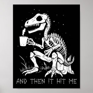 Poster Fun Skeleton Dinosaure Costume Goth Hommes Femmes 