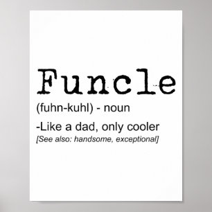 Poster Funcle Définition Drôle Joke Don Pour Oncle_1