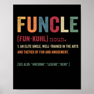Poster Funcle Funny Uncle Définition, Awesome Legend Hero