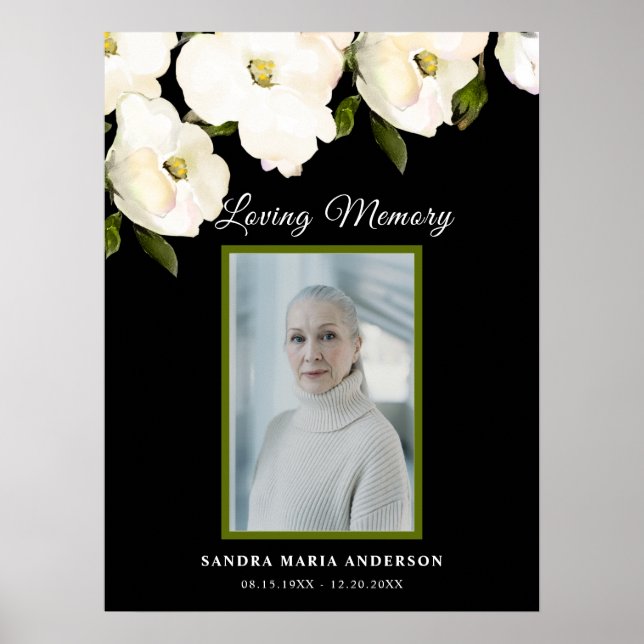 Poster Funérailles Noir Célébration de l'Affiche de bienv (Devant)