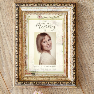 Poster Funérailles romantiques Vintages florales