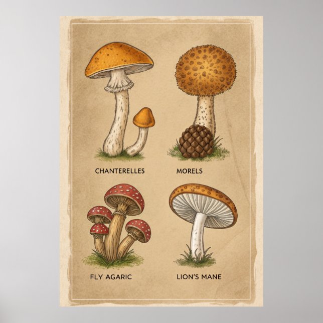 Poster Fungi Chronicles : Une étude mycologique antique (Devant)