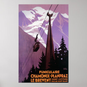 Poster Funiculaire à Brevent Mt.