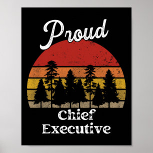 Poster Funky Chief Executive Shirts Job Title Professions