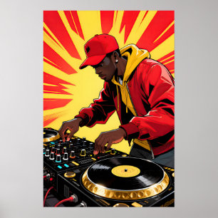 Poster Funky DJ  Pop Art