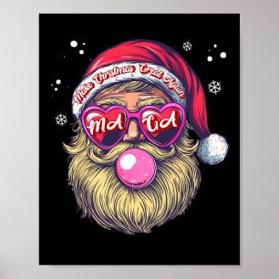 Poster Funky Trump Père Noël Noël rose bulle gomme Faire 