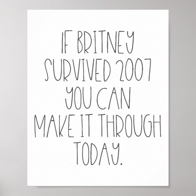 Poster Funny 2007 Britney Motivational  (Devant)
