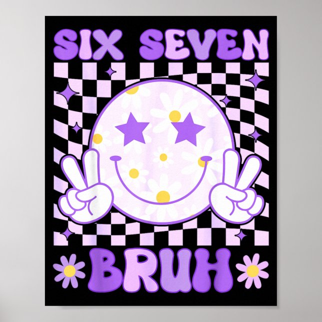 Poster Funny 67 Meme 6-7 Boys Kids Teens 6 7 Six Seven Br (Devant)