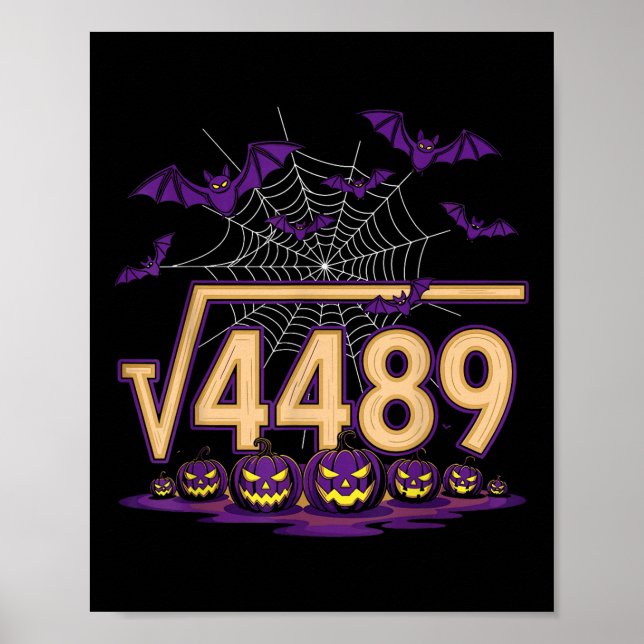 Poster Funny 67 Meme Math Teacher Square Root 4489 Hallow (Devant)