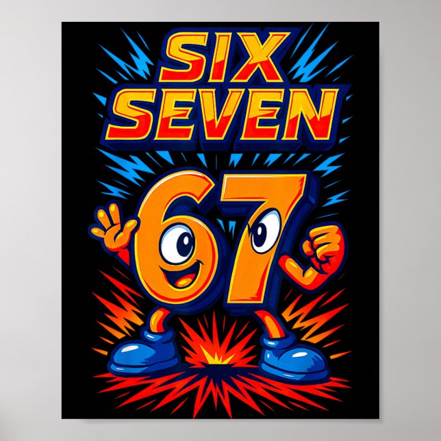 Poster Funny 67 Six Seven Italian Brainrot Boys Girls 6 7 (Devant)