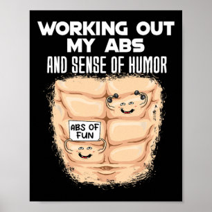 Poster Funny Abs Exercice Muscle Building Bodybuilding 1