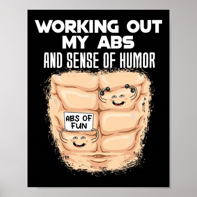 Poster Funny Abs Exercice Muscle Building Bodybuilding 1 (Devant)