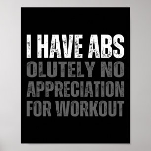 Poster Funny Abs Humour
